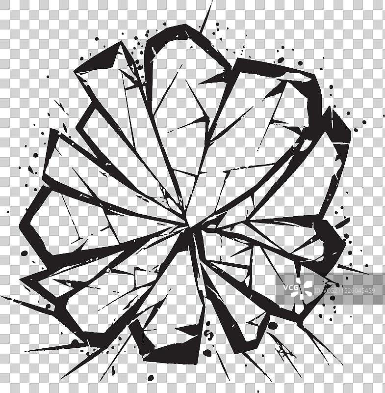 破碎脉冲抽象玻璃碎片图片素材