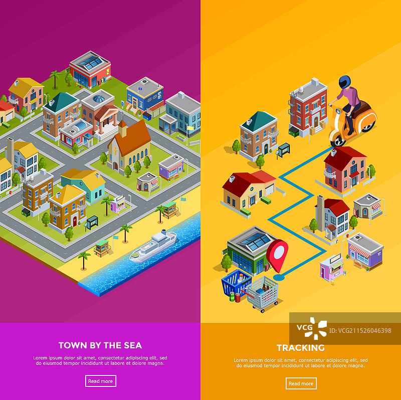 2.5D城市banner图片素材