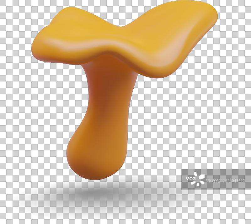 秋季可食用弯曲的黄色鸡油菌图片素材