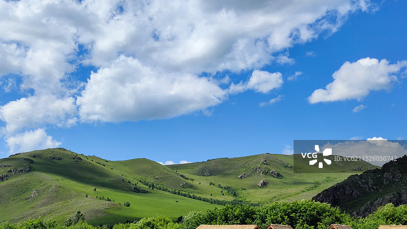呼伦贝尔额尔古纳市乌兰山景区图片素材