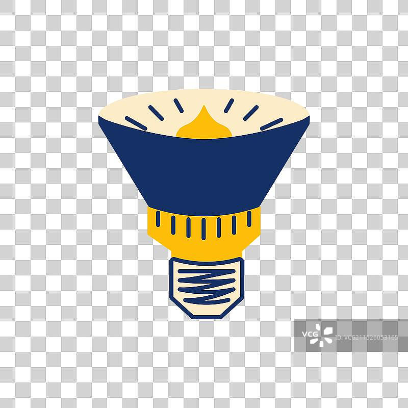 用于聚光照明的卤素灯泡图片素材