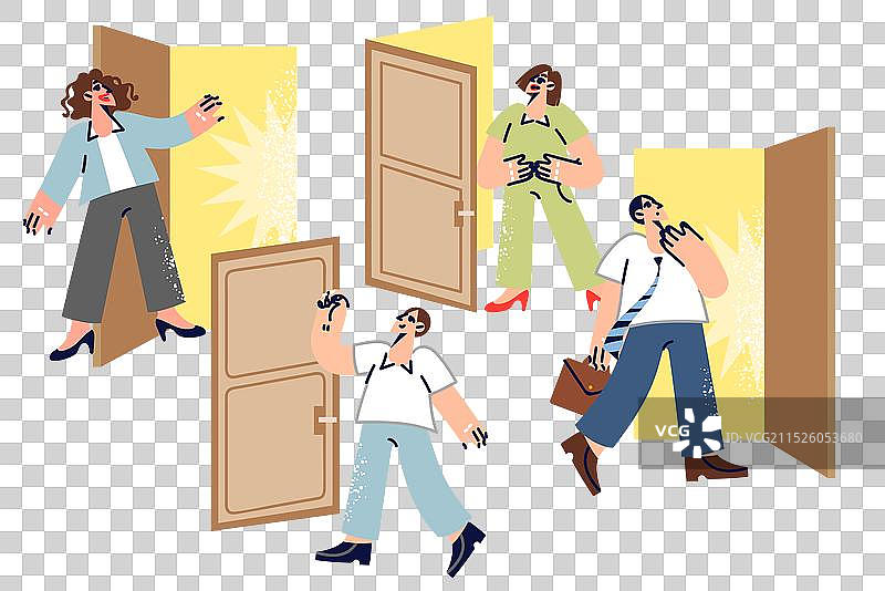 人们正在寻找正确的道路图片素材