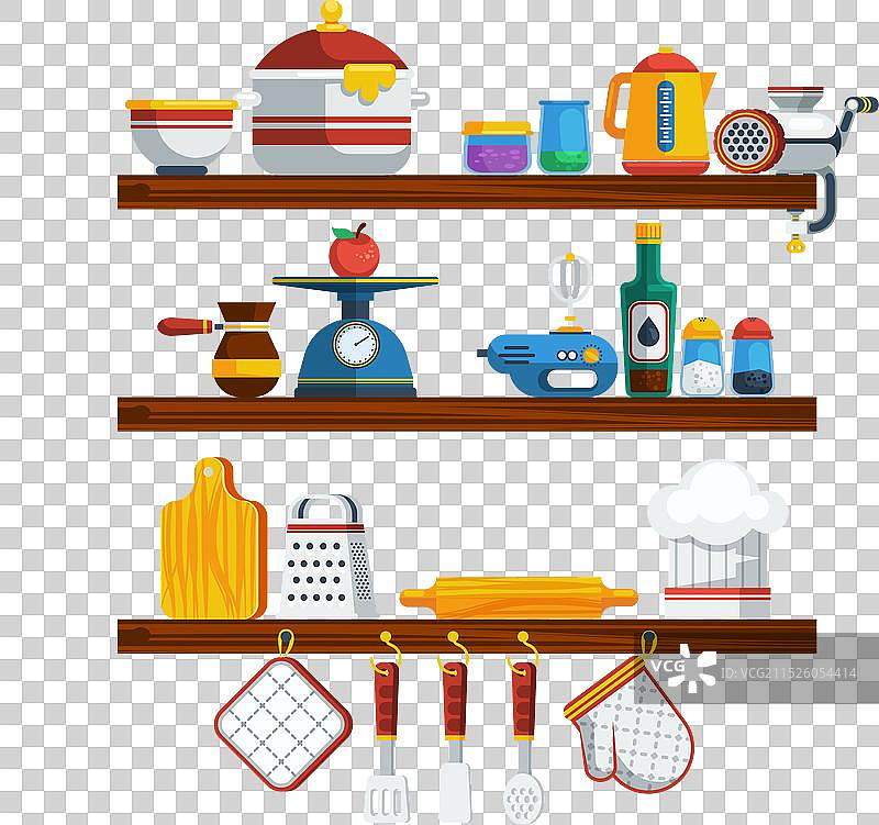 厨房置物架套装图片素材