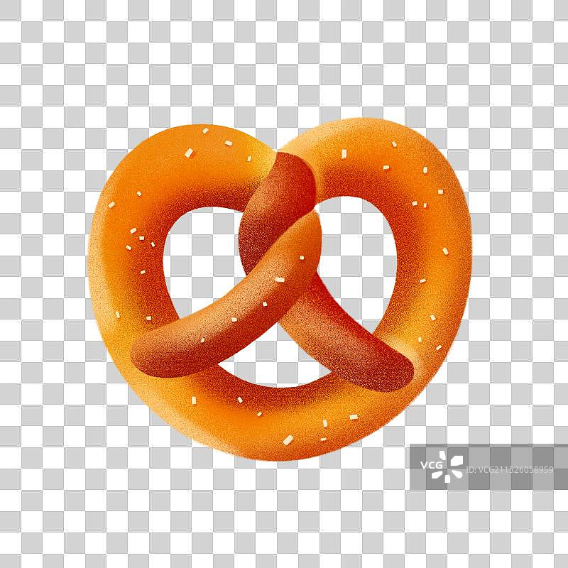 肌理插画元素_烘培面包brezel图片素材