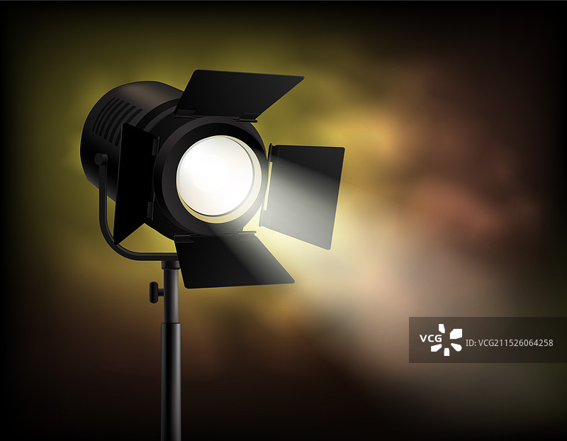 聚光灯下的模糊黑暗背景海报图片素材