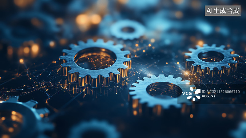 【AI数字艺术】齿轮和齿轮转动机构图片素材