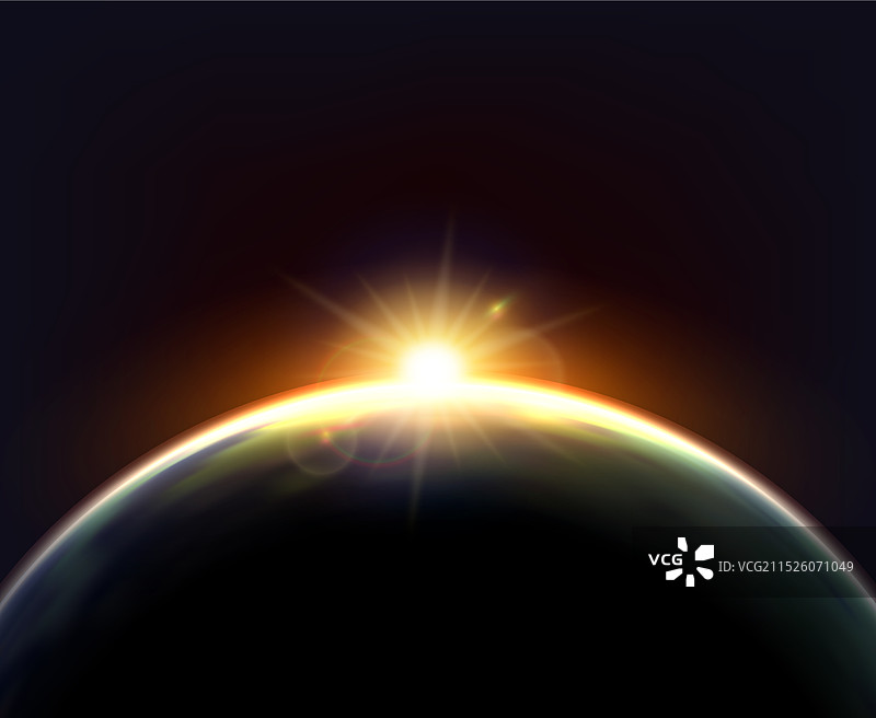 地球光晕黑暗背景海报图片素材