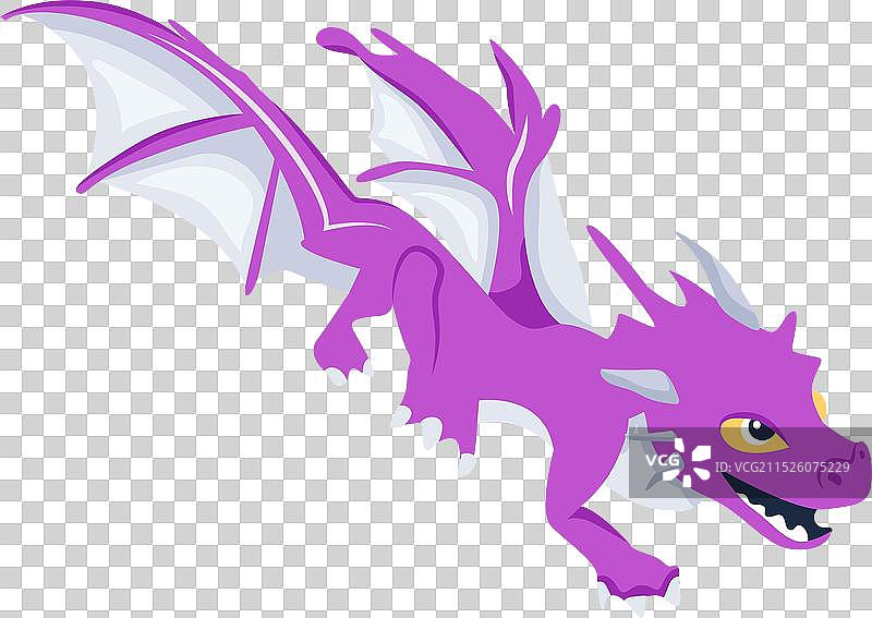 龙形象的2.5D扁平风格图标图片素材