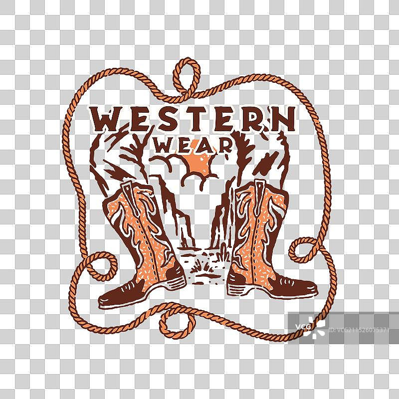 西部牛仔靴图片素材