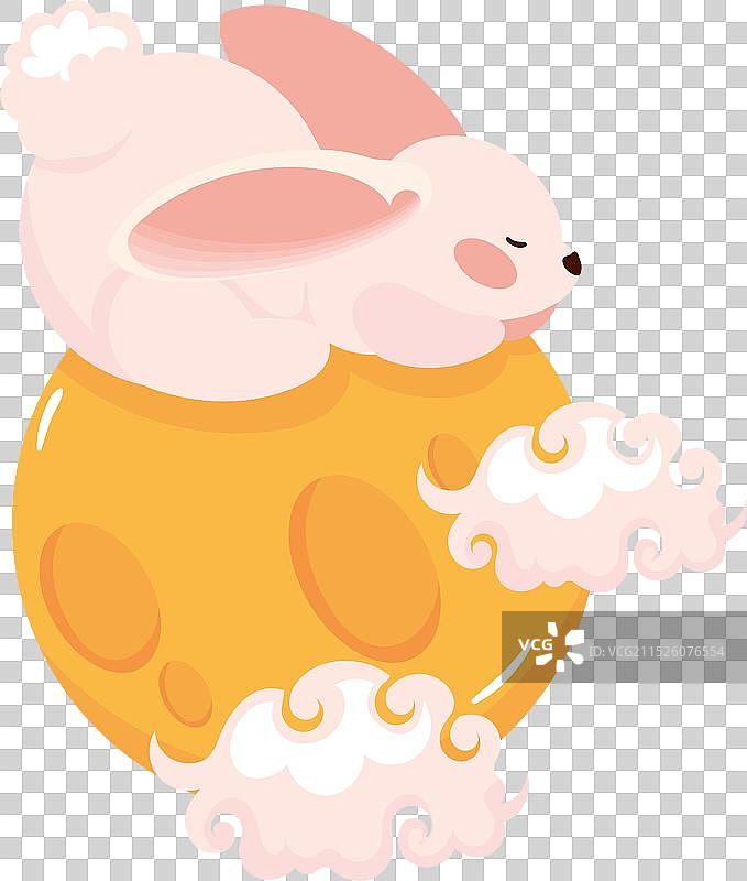 中秋节的玉兔和满月图片素材