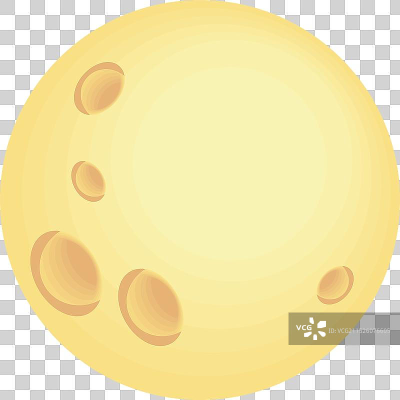 白色背景上的满月图片素材