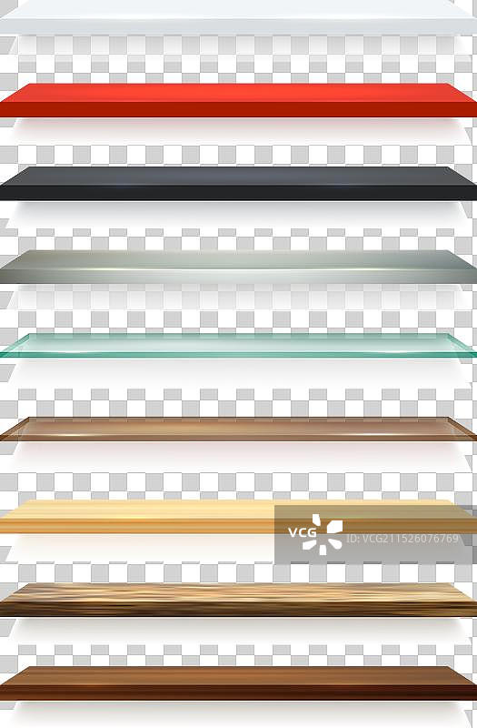 逼真的货架组合图片素材