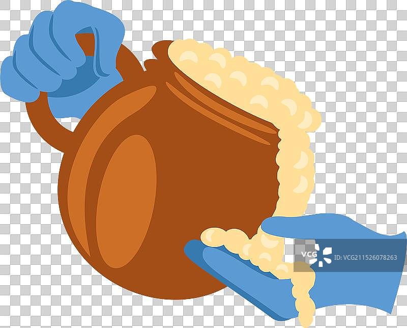 用于克里希纳 Janmashtami 节日的凝乳陶罐图片素材