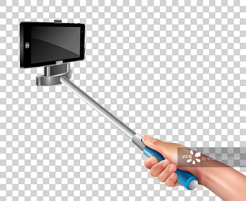 手持自拍杆图片素材