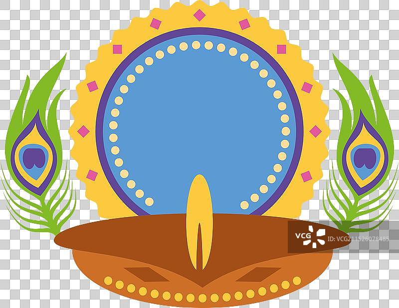 贾马什塔米节装饰孔雀羽毛图片素材