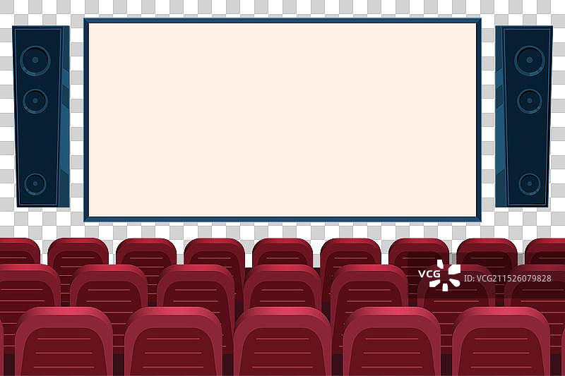 白色背景上的电影院图片素材