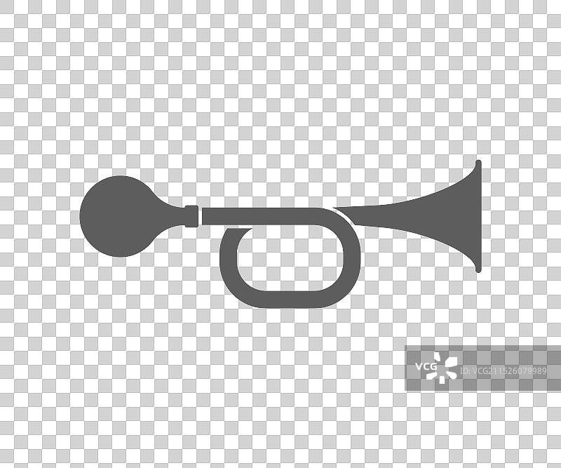 喇叭图标和橡胶自行车喇叭图片素材