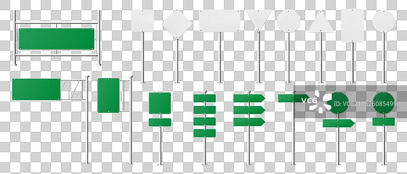 逼真的空白警告交通标志banner图片素材