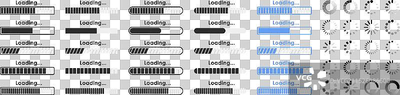 加载图标大型合集：加载、进度条图片素材