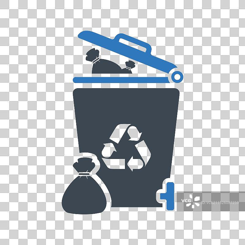 带轮垃圾箱图标图片素材
