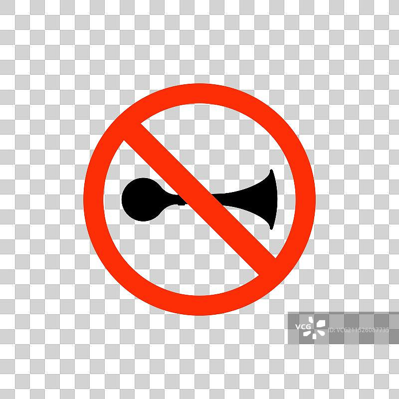 禁止鸣笛标志模板图片素材
