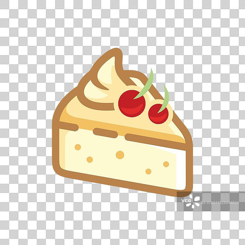 现代趣味芝士蛋糕切片草图Logo设计图片素材