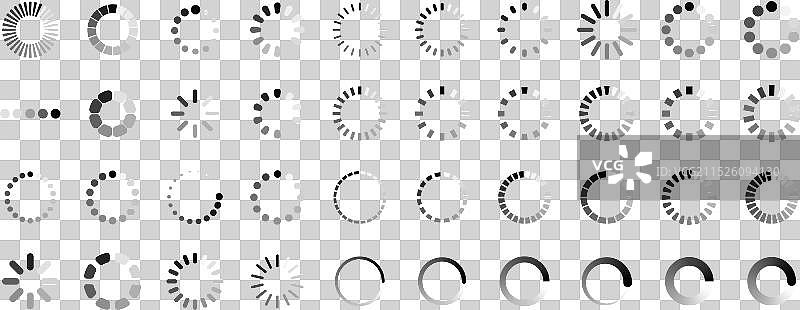 加载图标集，缓冲加载器或预加载器图片素材