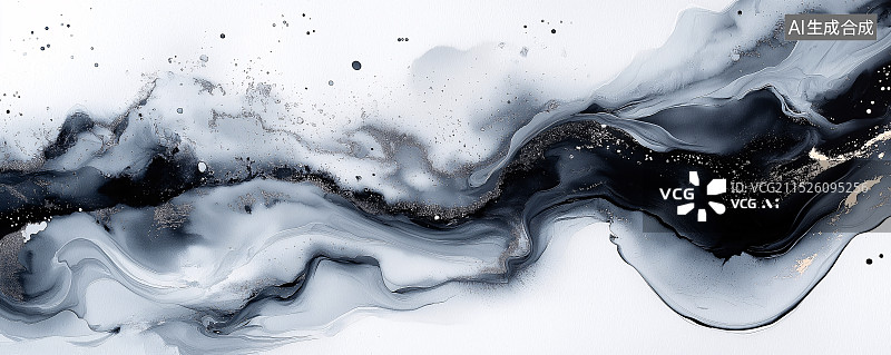 【AI数字艺术】水墨抽象意境画背景图片素材