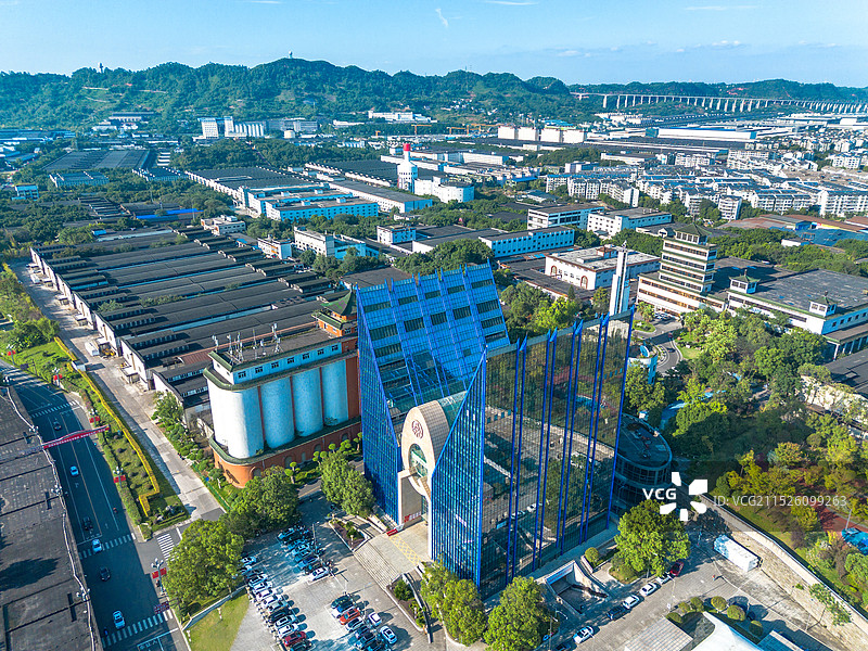 四川宜宾五粮液旅游景区航拍图片素材