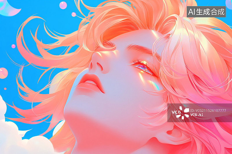 【AI数字艺术】二次元帅哥的壁纸插画背景图片素材