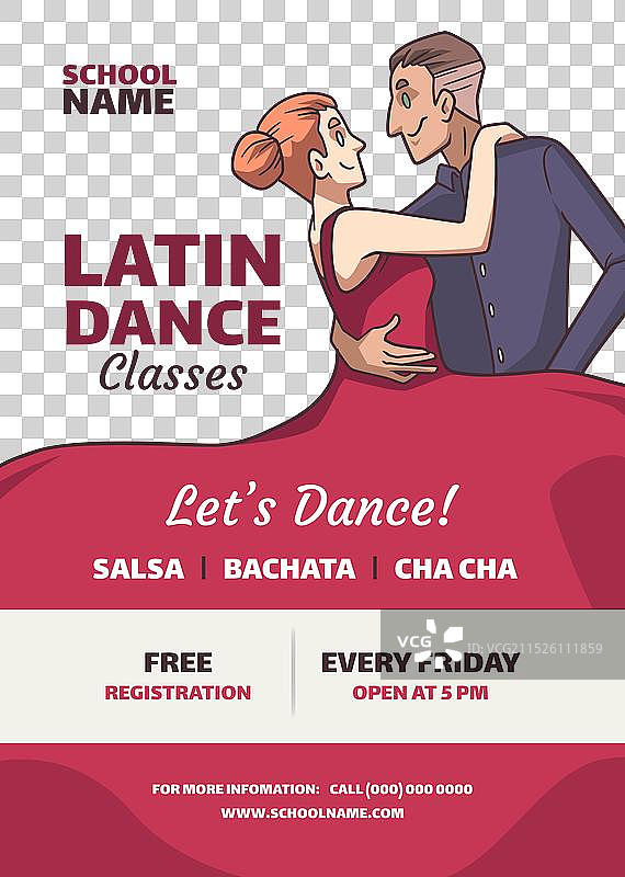 拉丁舞宣传单图片素材