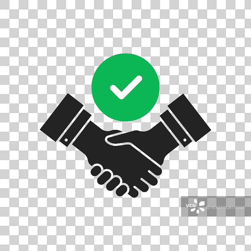 黑色握手承诺图标图片素材