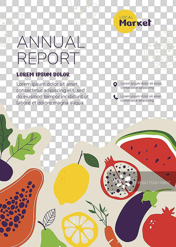 手绘本地市场年度报告图片素材