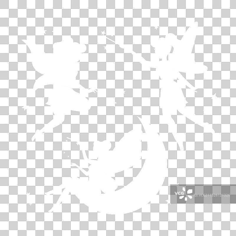 扁平风格仙女轮廓图片素材