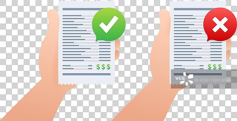 已批准和已拒绝图片素材