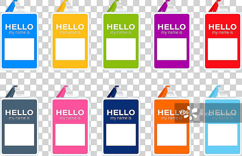 彩色空白名牌标签合集图片素材