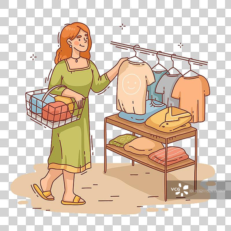 手绘旧货店图片素材