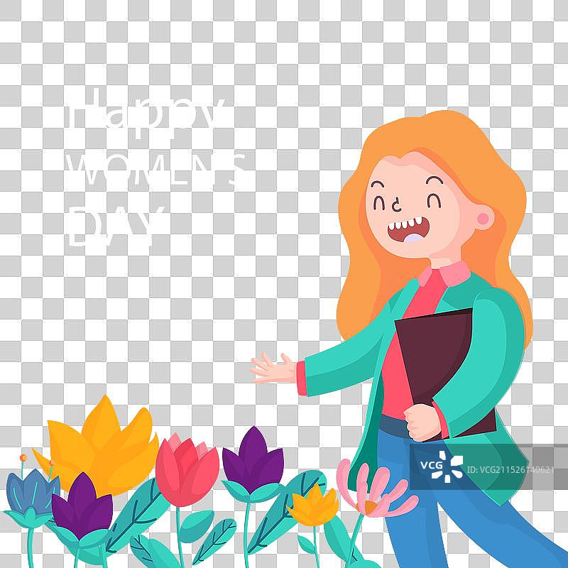 妇女节：鲜花与女性图片素材