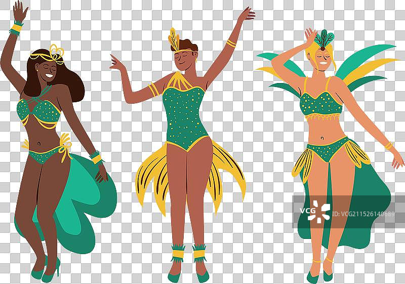 巴西狂欢节舞者合集图片素材