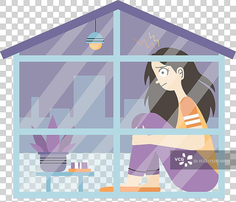 幽闭恐惧症的女人图片素材