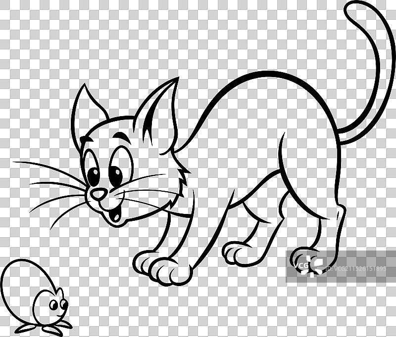 汤姆寻找杰瑞线条艺术1图片素材