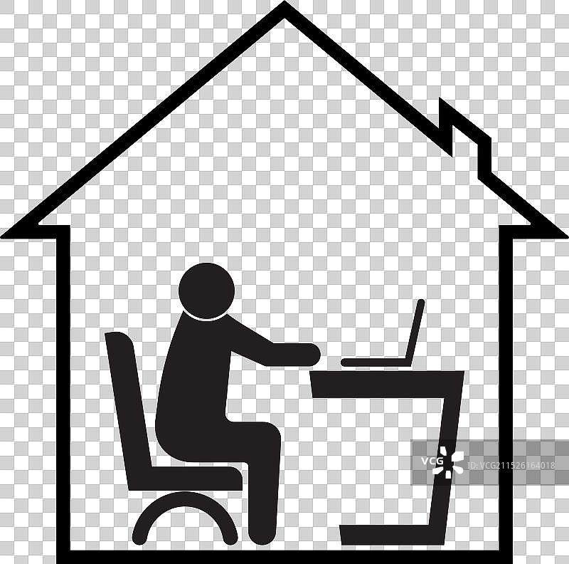 在家办公标志图片素材