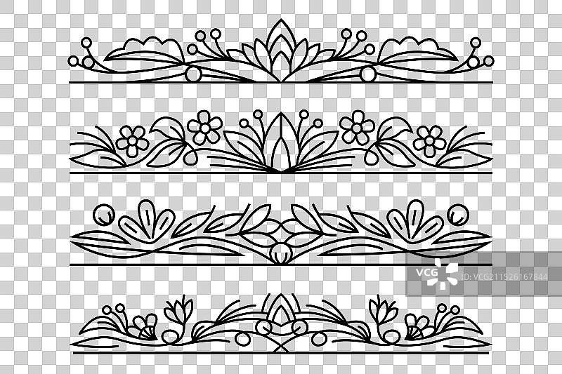 抽象花卉边框图片素材