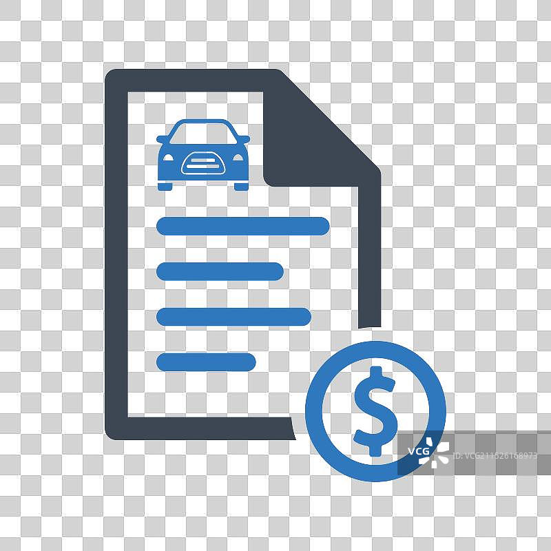 汽车保险图标及账单图标图片素材