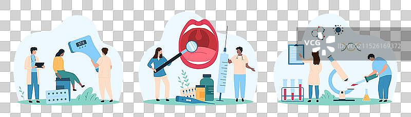 医院工作人员进行体检图片素材