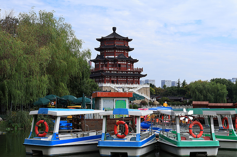 济宁南池景区图片素材