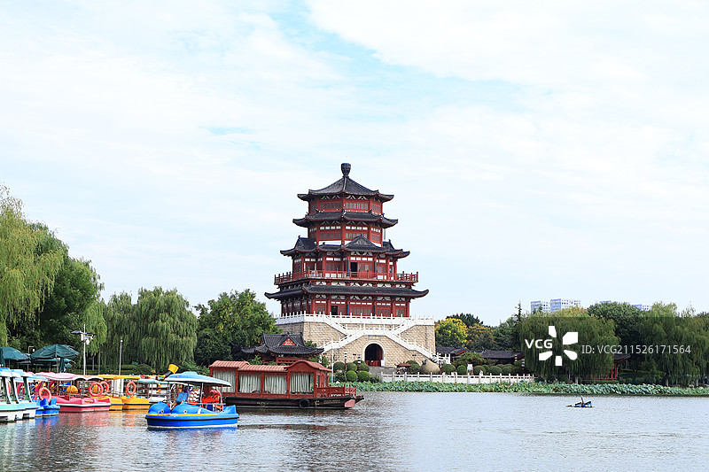 济宁南池景区图片素材