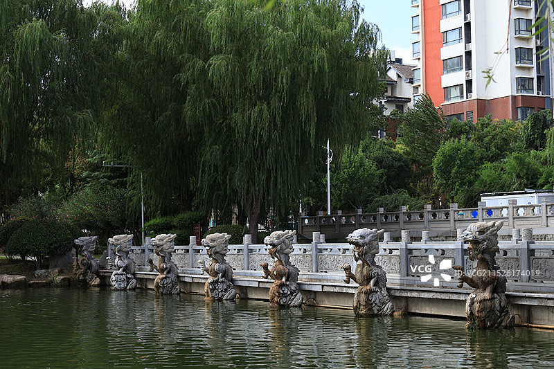 济宁南池景区图片素材
