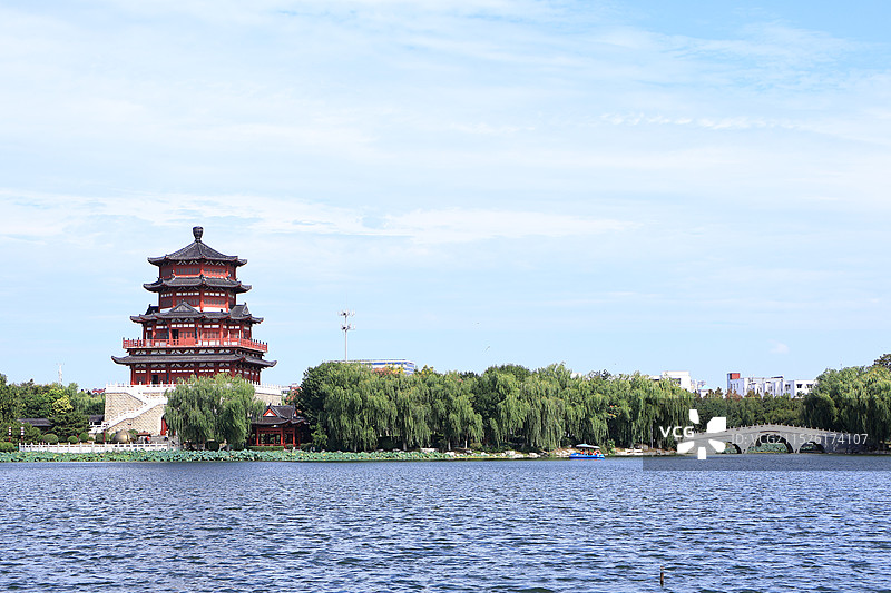 济宁南池景区图片素材