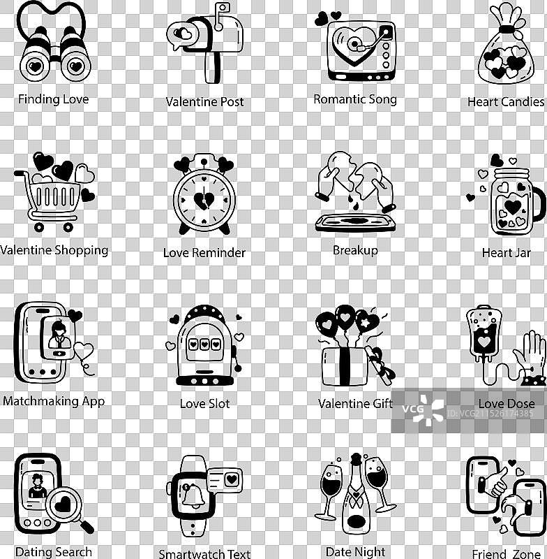 约会和配对图标图片素材